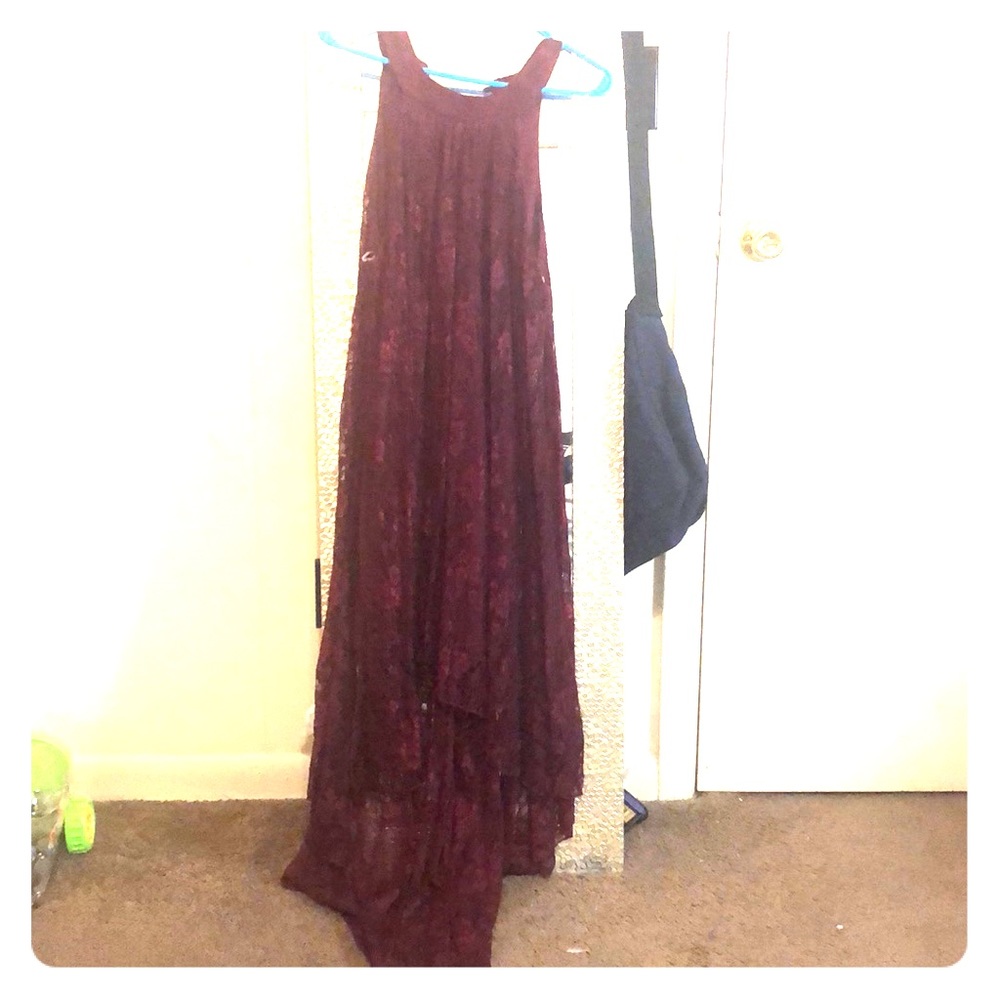 Wine colored dress